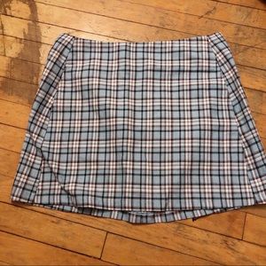 Plaid high waisted mini skirt, urban outfitters